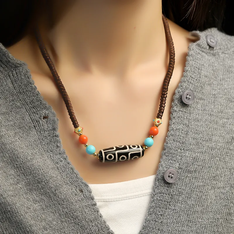Artisan Lock Heart Jade Agate Jade Necklaces Unisex Agate-1