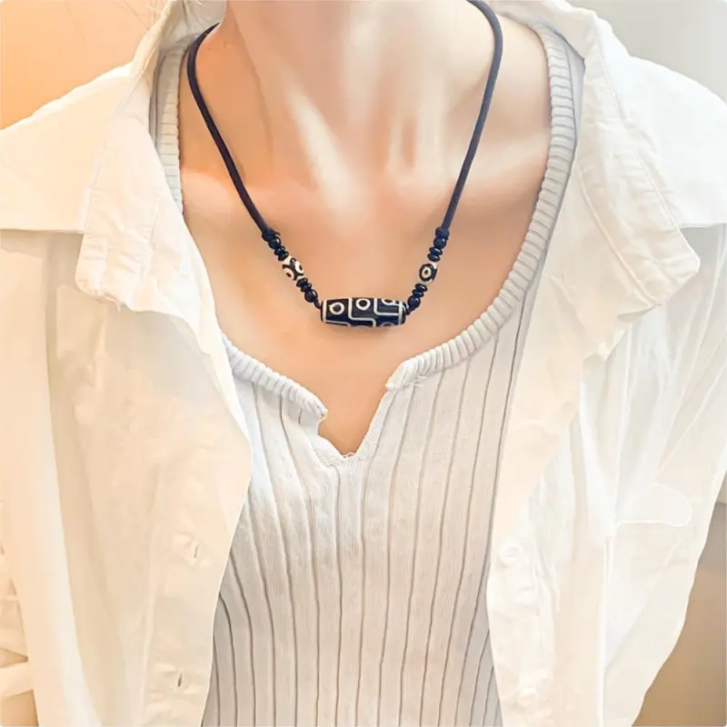 Artisan Lock Heart Jade Agate Jade Necklaces Unisex Agate-3