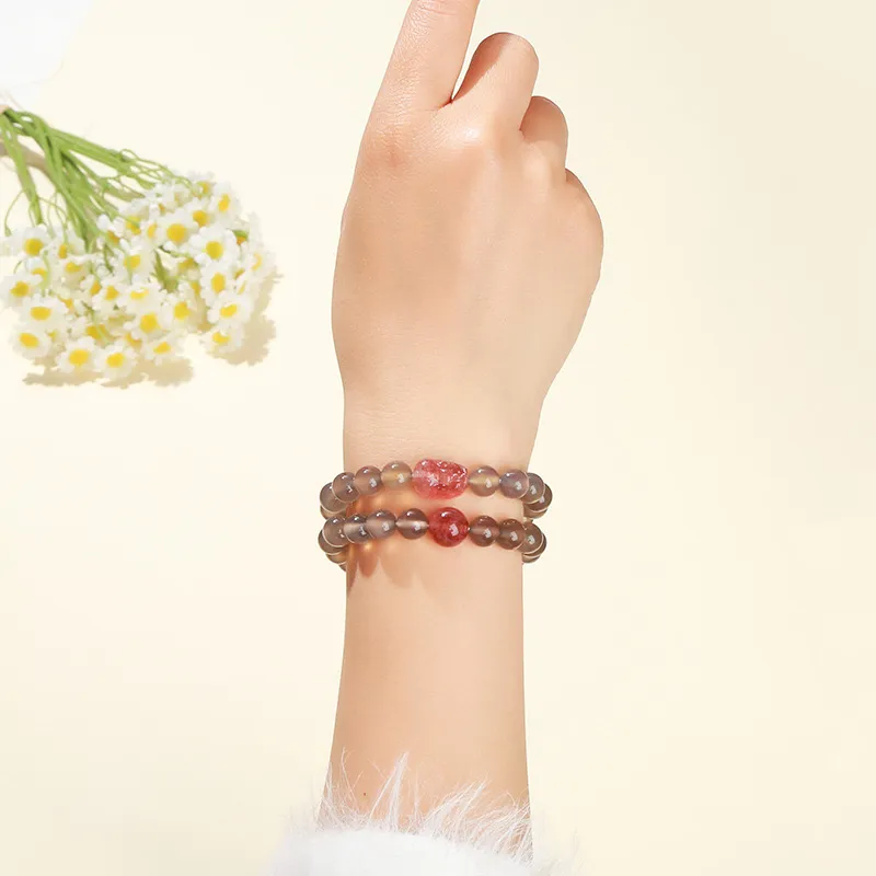 Artisan Lock Heart Jade Agate Bracelets Unisex-1