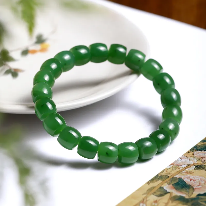Artisan Lock Heart Jade Hetian Jade Bracelets Jasper Unisex-3