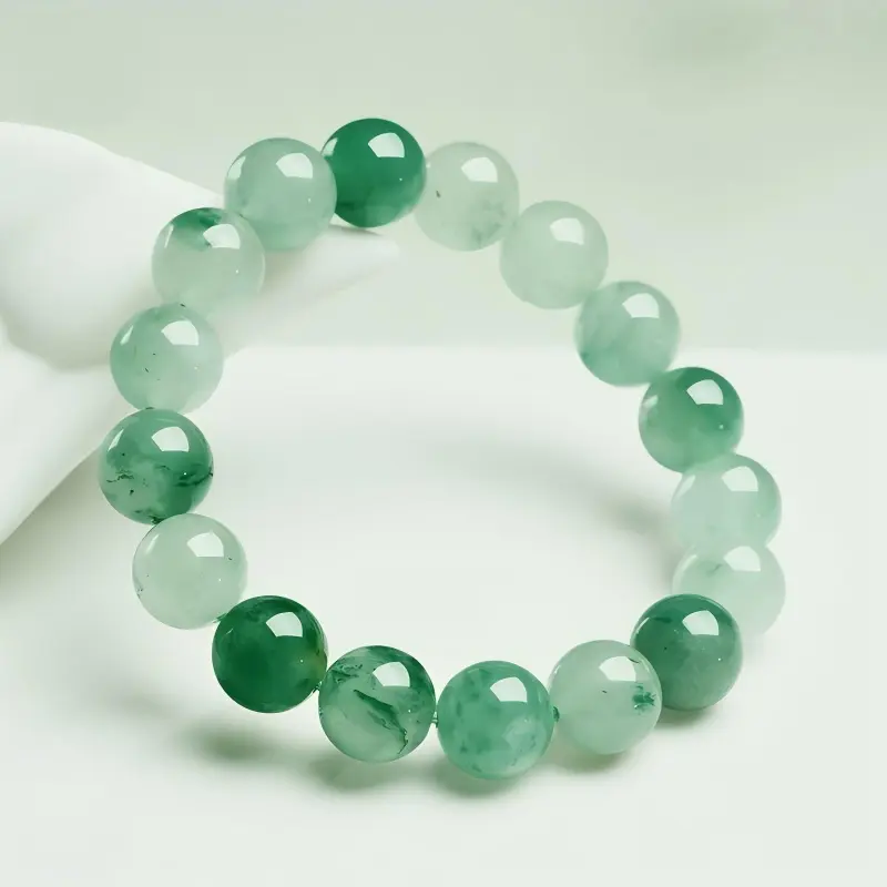 Artisan Lock Heart Jade Natural African Emerald Bracelets Unisex-3