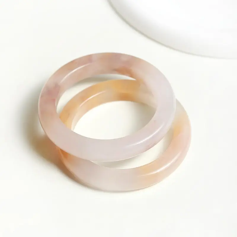 Artisan Lock Heart Jade Golden Silk Jade Bangles Women's-7