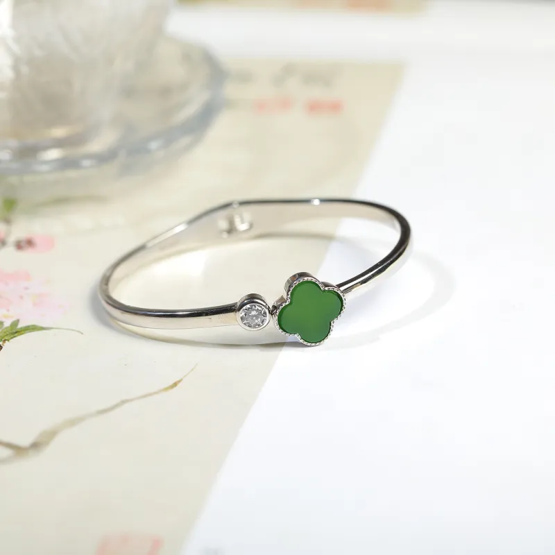 Artisan Lock Heart Jade Hetian Jade 925 Sterling Silver Hetian Jade Bangles Women's Jasper-31