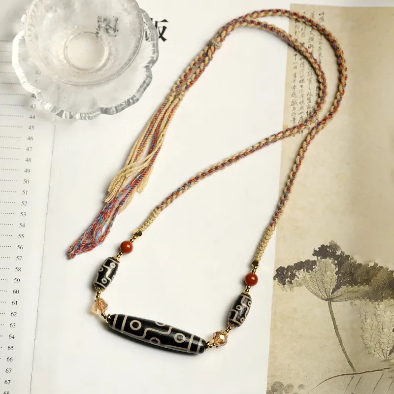 Artisan Lock Heart Jade Agate Jade Necklaces Unisex-2