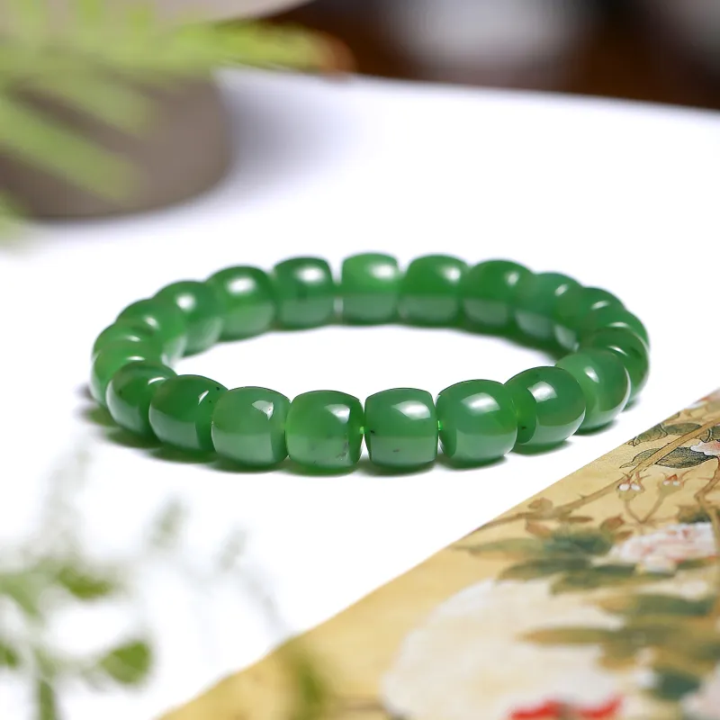 Artisan Lock Heart Jade Hetian Jade Bracelets Jasper Unisex-1
