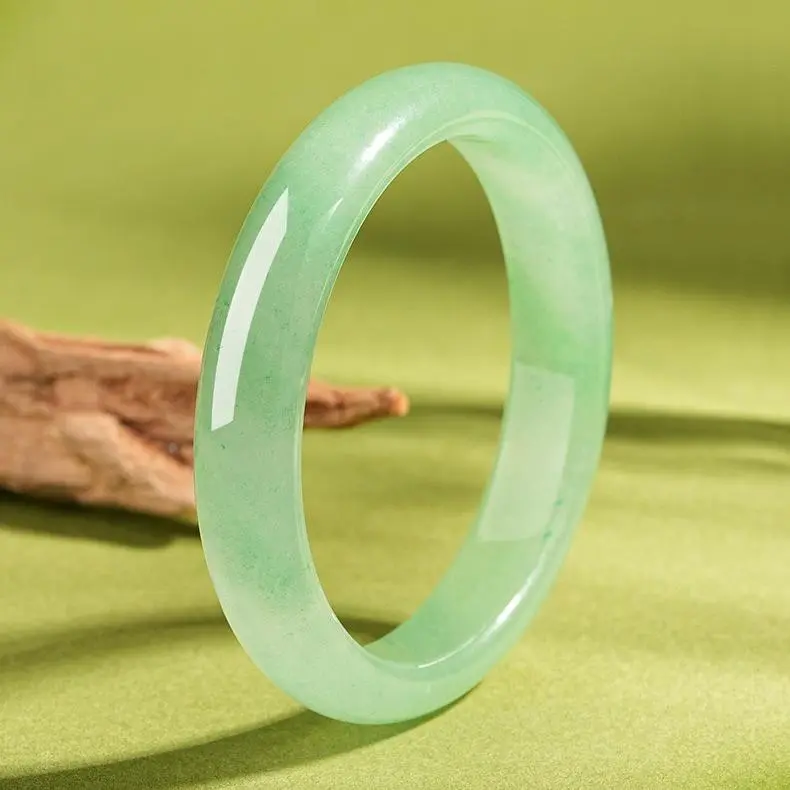 Artisan Lock Heart Jade Aventurine Bangles Women's-4