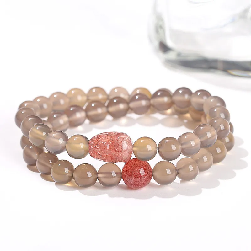 Artisan Lock Heart Jade Agate Bracelets Unisex-3