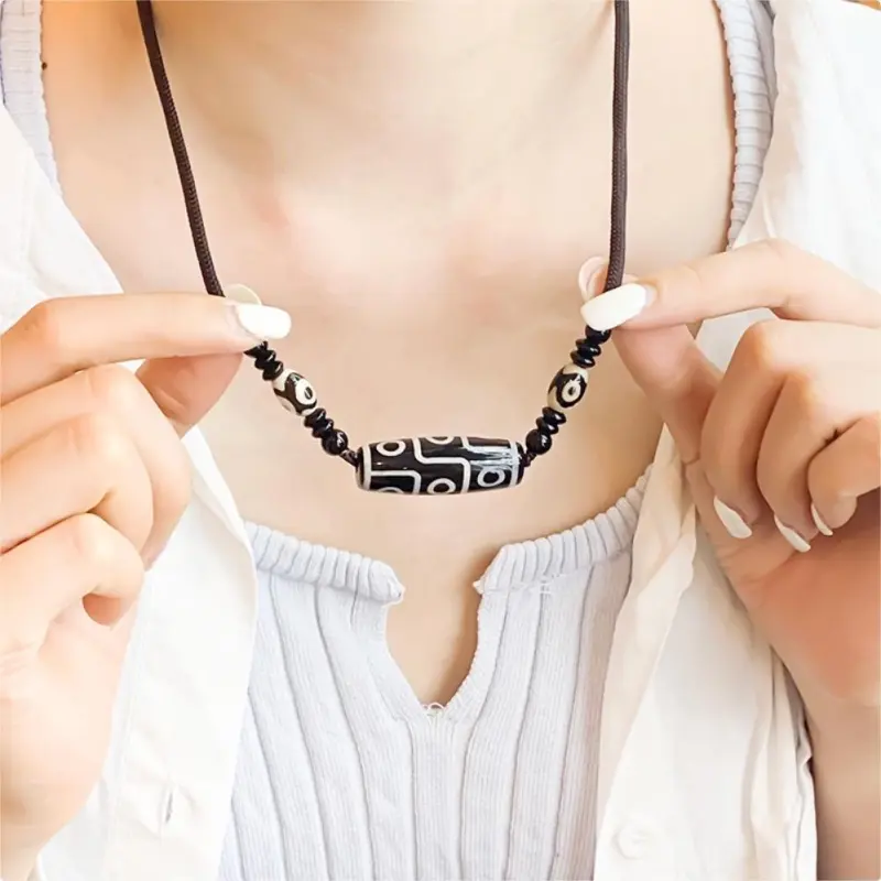 Artisan Lock Heart Jade Agate Jade Necklaces Unisex Agate-2