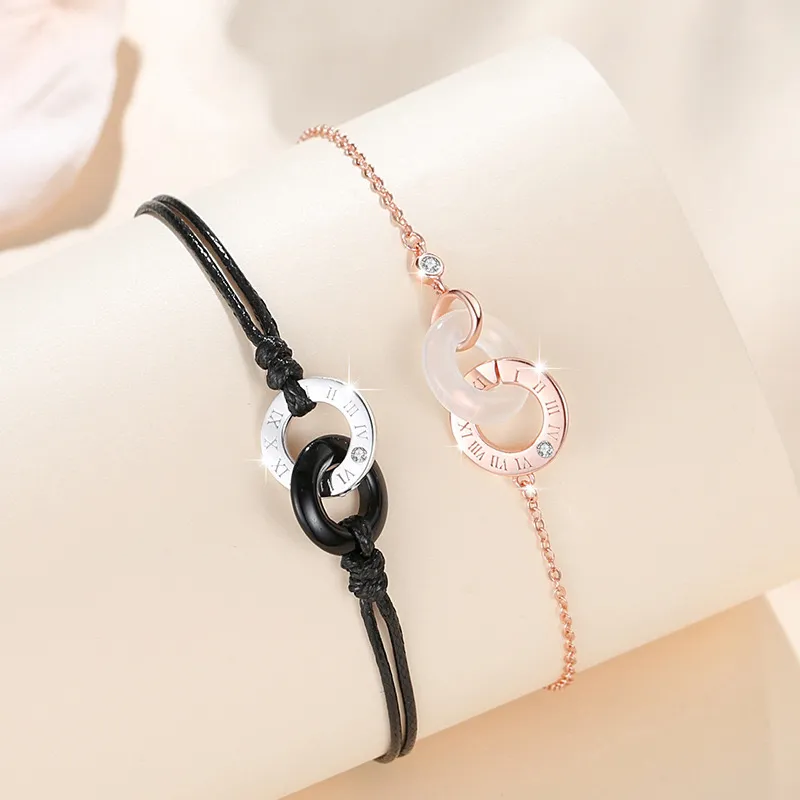 Artisan Lock Heart Jade Chalcedony Jade Bracelets Unisex-6