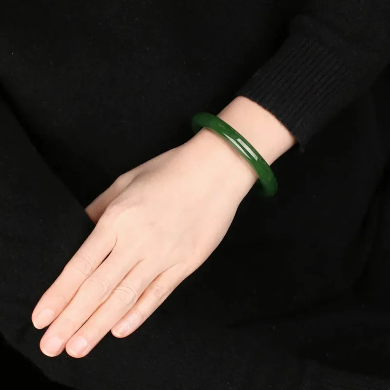 Artisan Lock Heart Jade Hetian Jade Bangles Jasper Unisex-1