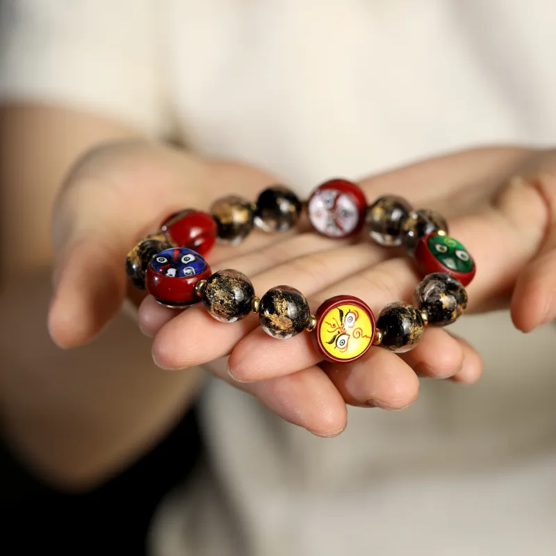 Artisan lock heart jade Bracelets Unisex-2