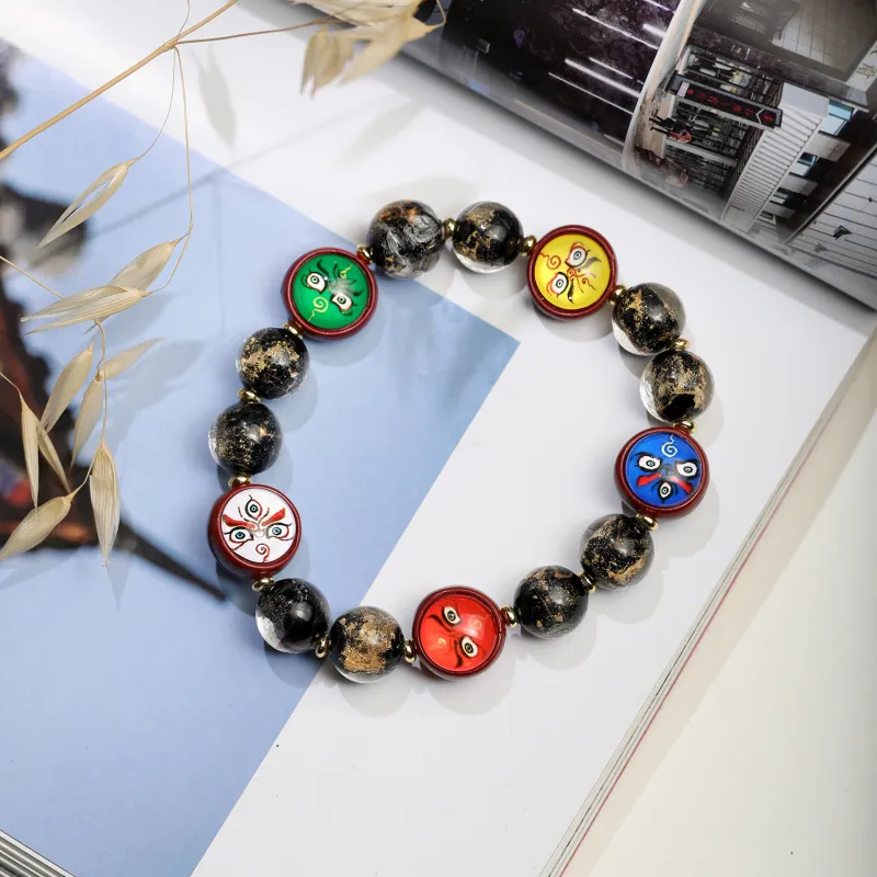 Artisan lock heart jade Bracelets Unisex-3