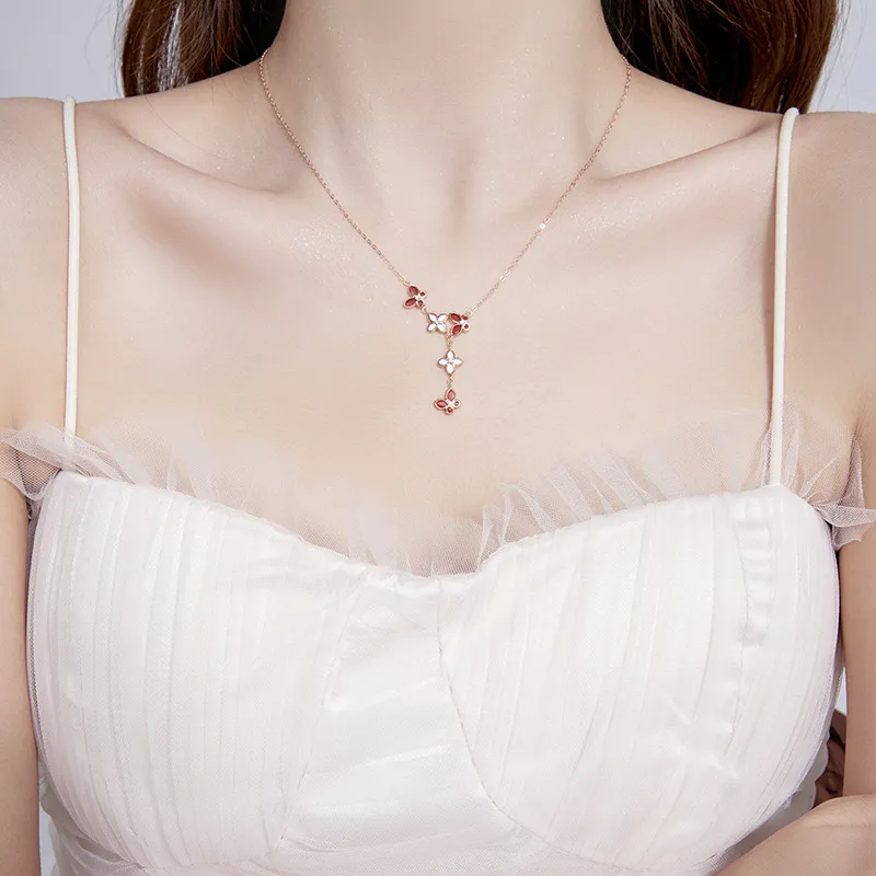 Artisan Lock Heart Jade Agate Jade Necklaces Women's-2