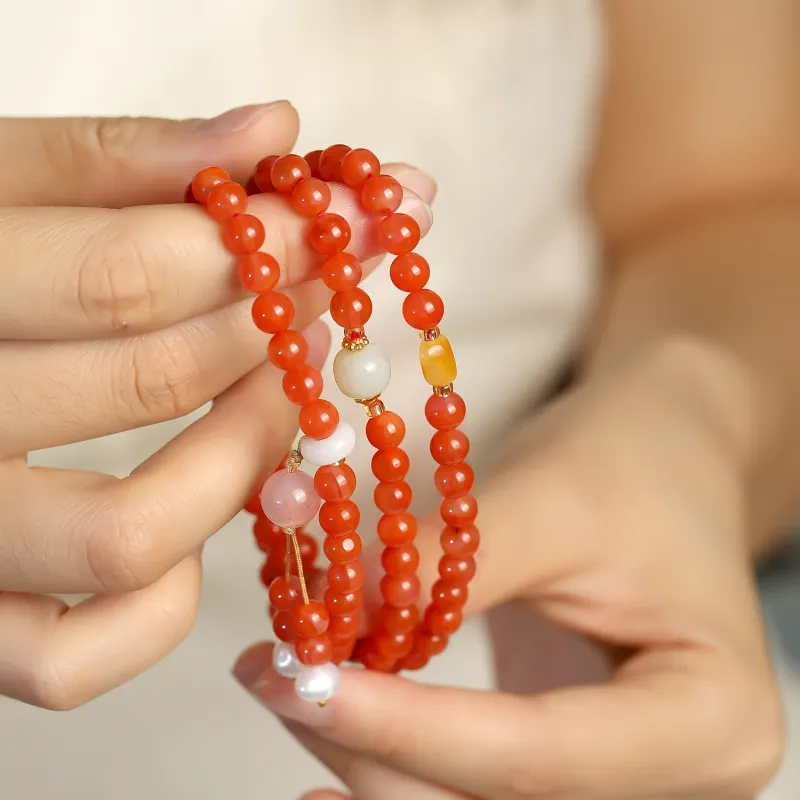 Artisan lock heart jade Bracelets Unisex-4
