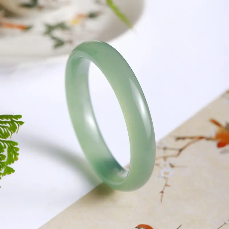 Artisan Lock Heart Jade Aventurine Bangles Women's-1