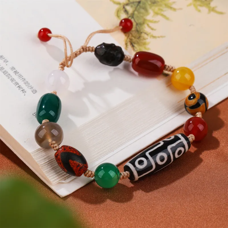 Artisan Lock Heart Jade Agate Jade Bracelets Unisex-4
