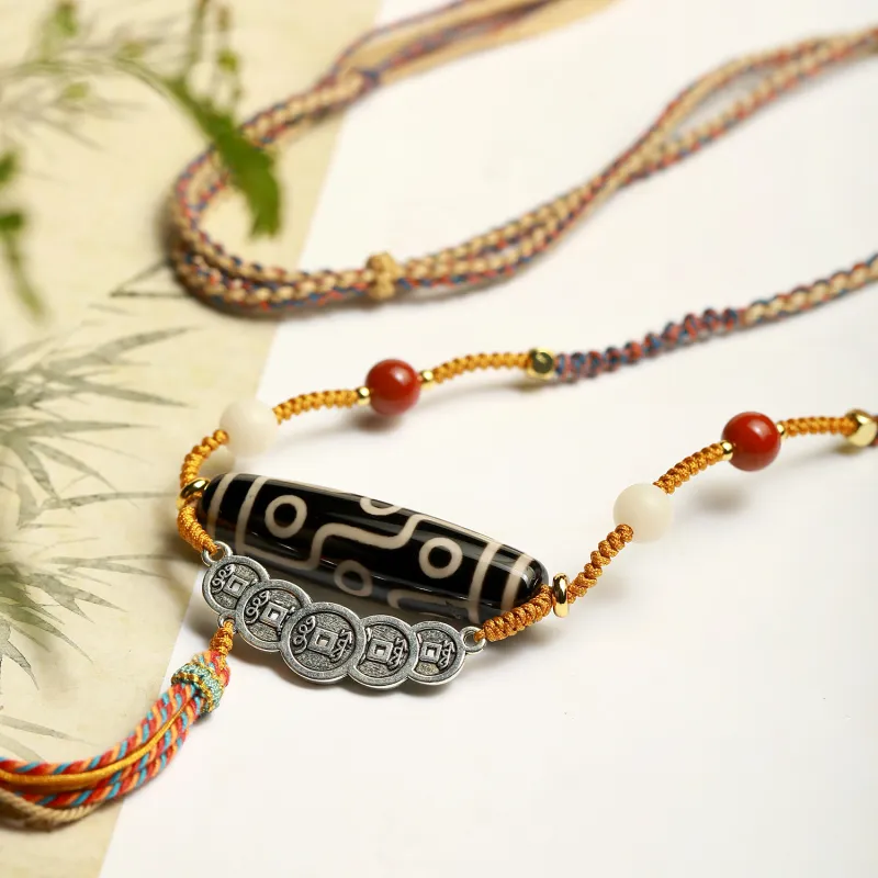 Artisan Lock Heart Jade Agate Jade Necklaces Unisex-4