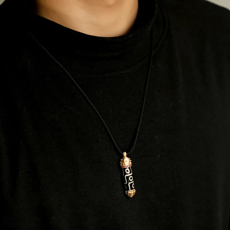 Artisan Lock Heart Jade Agate Jade Necklaces Unisex-1