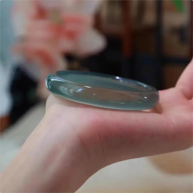 Artisan Lock Heart Jade Chalcedony Jade Bangles Women's-2