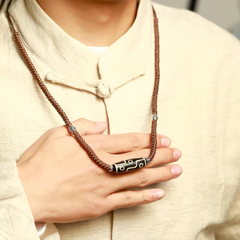 Artisan Lock Heart Jade Agate Jade Necklaces Unisex-2