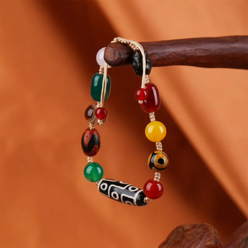 Artisan Lock Heart Jade Agate Jade Bracelets Unisex-3