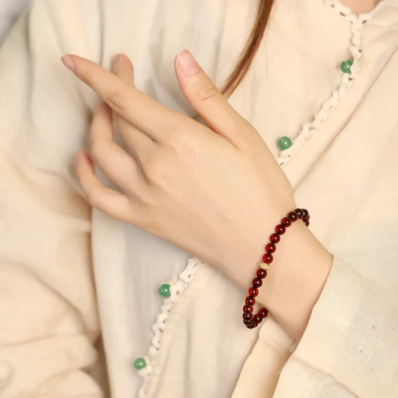 Artisan Lock Heart Jade Amber Jade Bracelets Women's-2
