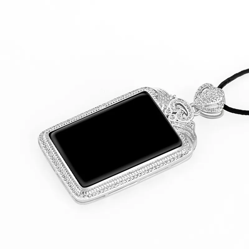 Artisan Lock Heart Jade Ice Glutinous Jadeite Necklaces Women's-1