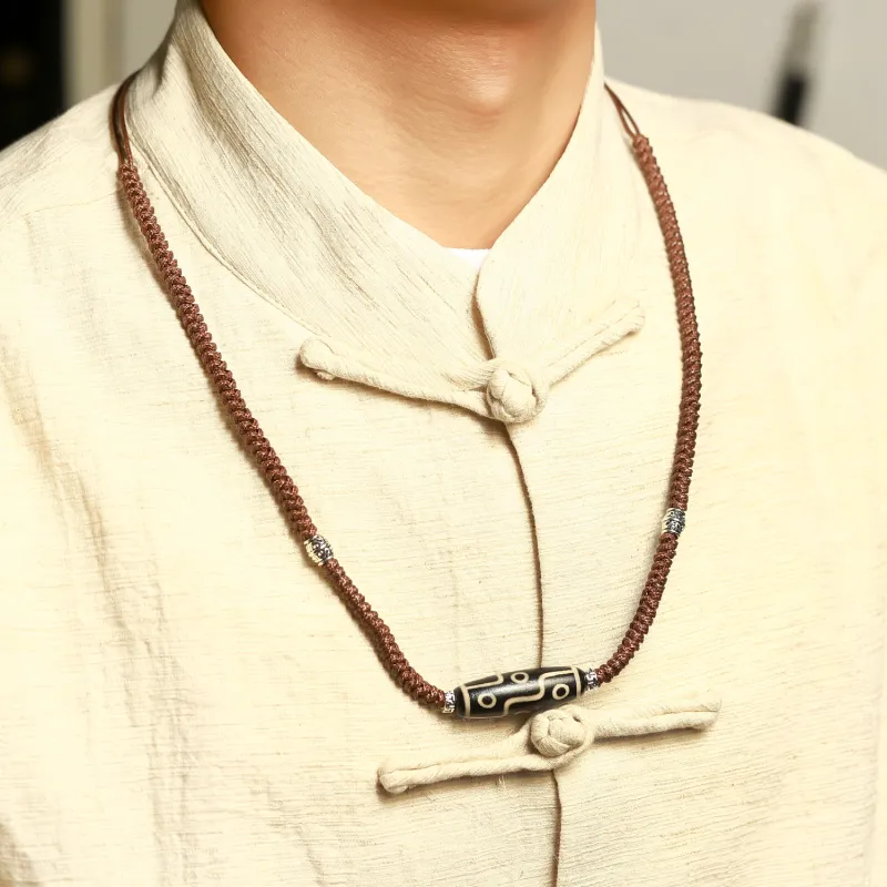 Artisan Lock Heart Jade Agate Jade Necklaces Unisex-1
