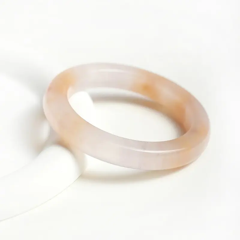 Artisan Lock Heart Jade Golden Silk Jade Bangles Women's-6