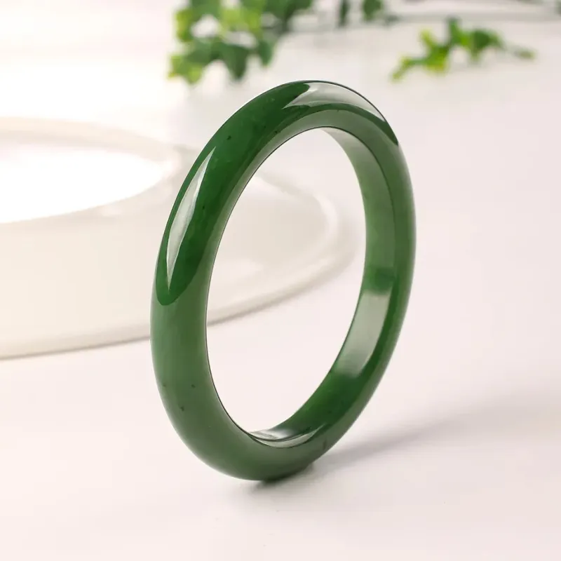 Artisan Lock Heart Jade Hetian Jade Bangles Jasper Unisex-4