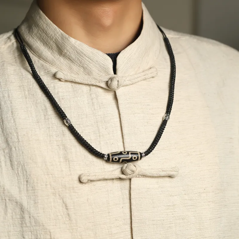 Artisan Lock Heart Jade Agate Necklaces Unisex-3