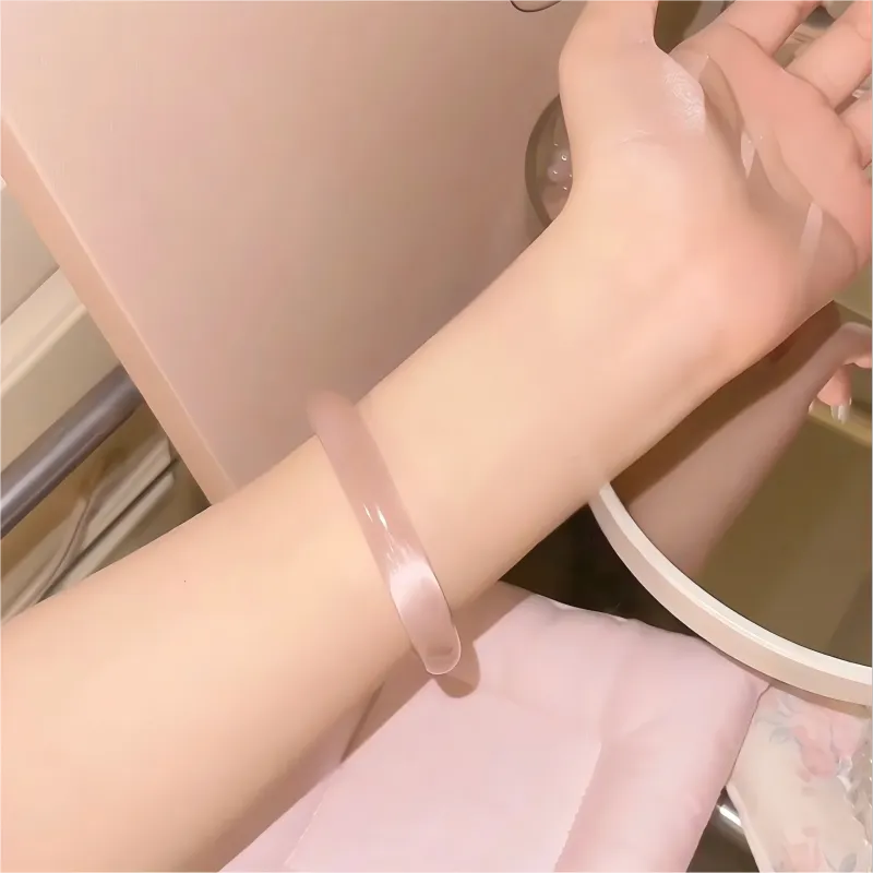 Artisan Lock Heart Jade Cat's Eye Stone Bangles Women's-1