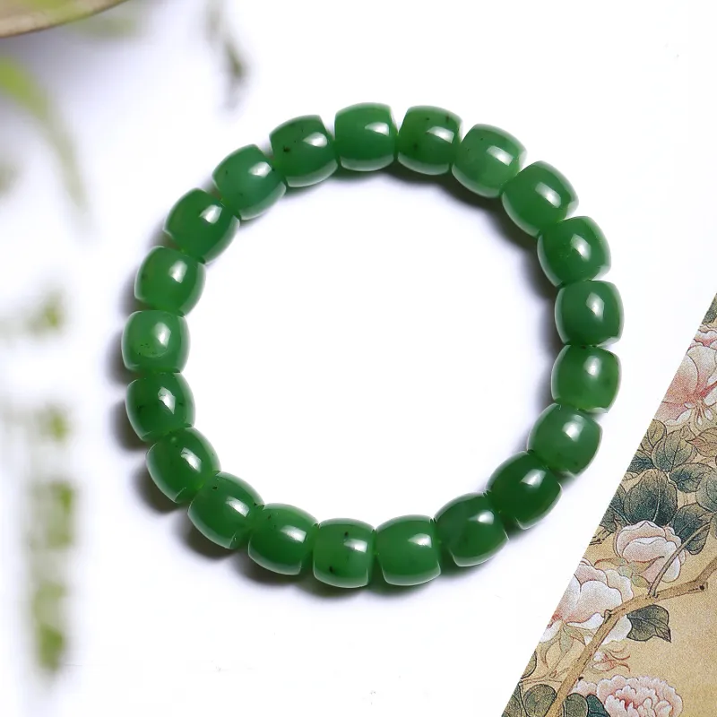 Artisan Lock Heart Jade Hetian Jade Bracelets Jasper Unisex-2