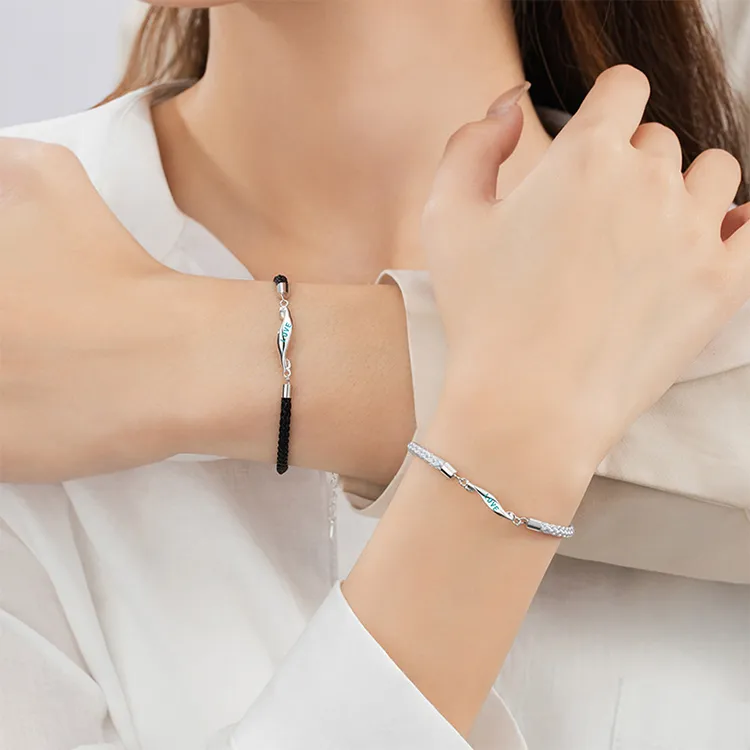 FUO S925 Silver Bracelets Unisex-5