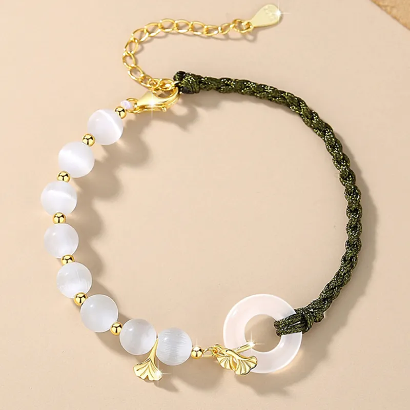 FUO Glass Cat Eye Jade Bracelets Women's-1