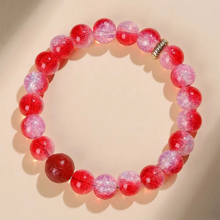FUO Colored Glaze Jade Bracelets Unisex-3