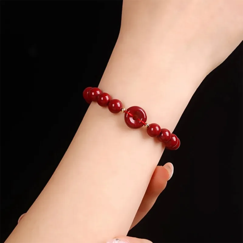 FUO Cinnabar Jade Bracelets Women's-4
