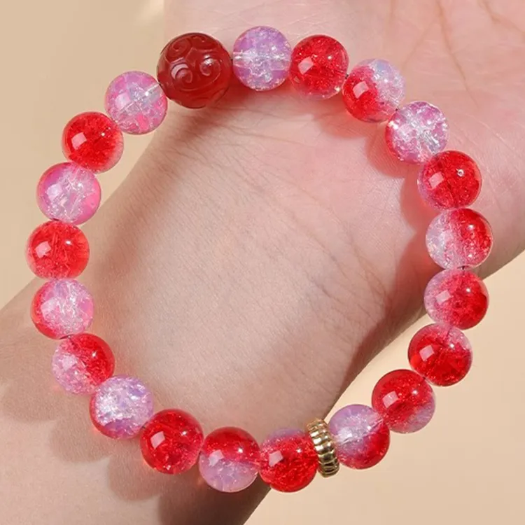 FUO Colored Glaze Jade Bracelets Unisex-4