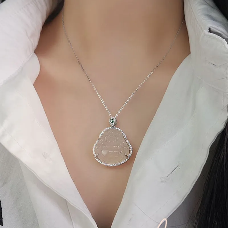 FUO Chalcedony Necklaces Unisex-2