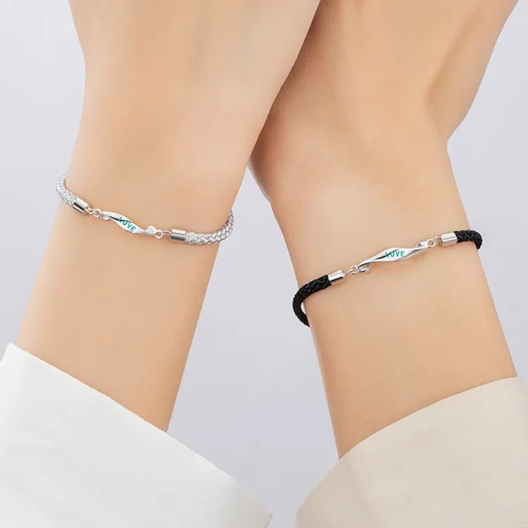 FUO S925 Silver Bracelets Unisex-4