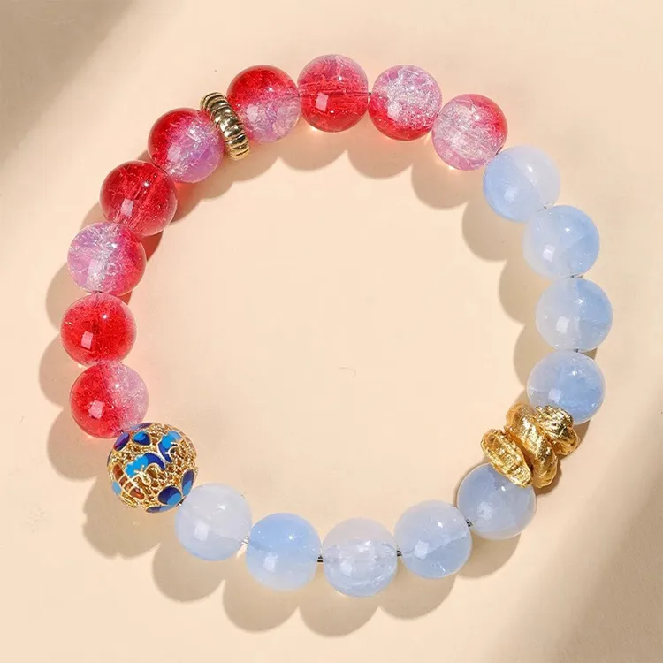 FUO Colored Glaze Jade Bracelets Unisex-1
