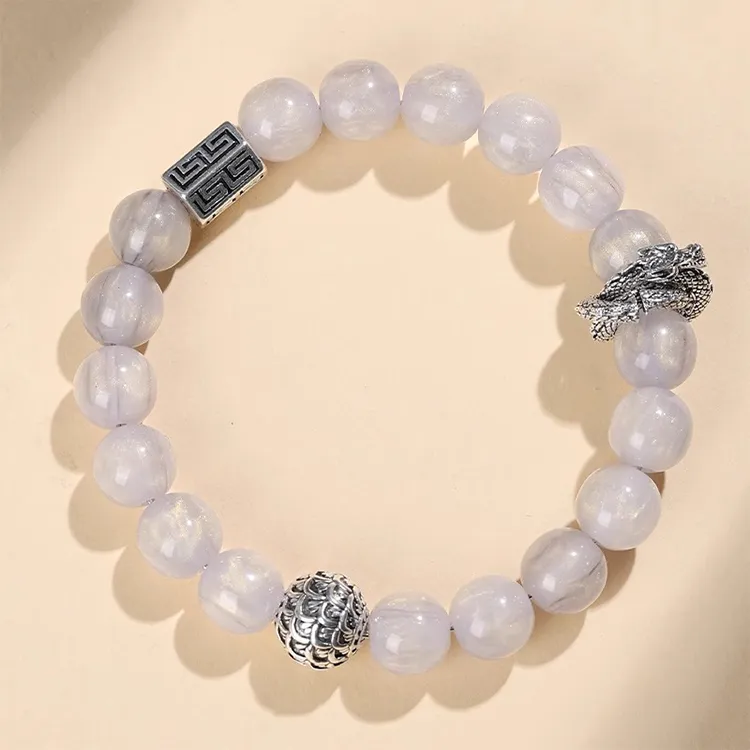 FUO Colored Glaze Jade Bracelets Unisex-8