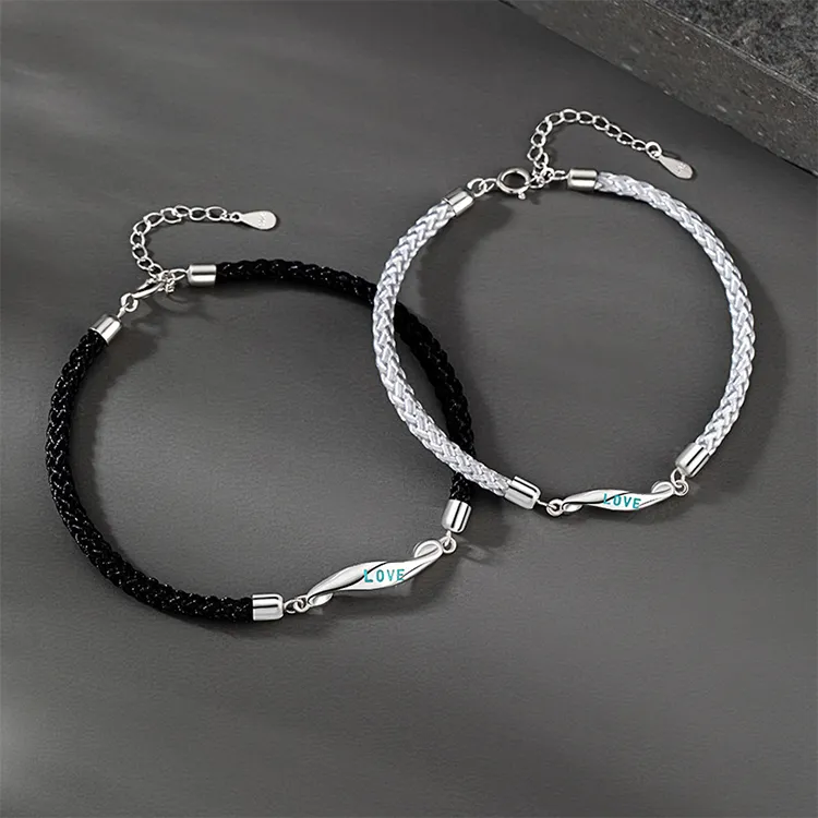 FUO S925 Silver Bracelets Unisex-6