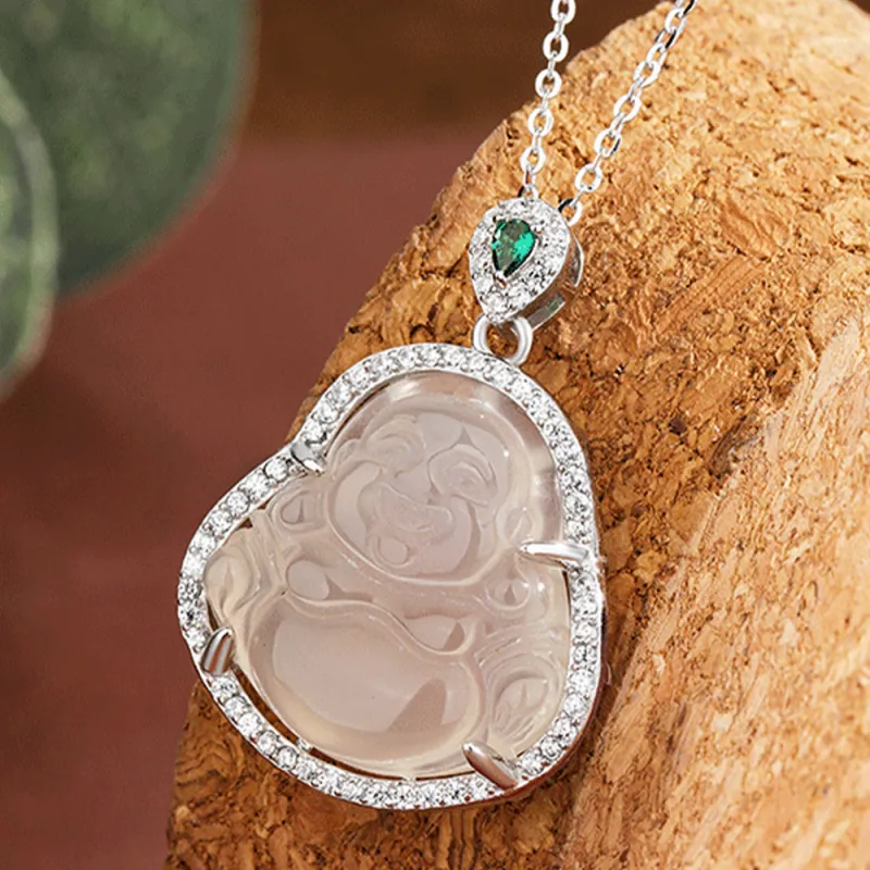 FUO Chalcedony Necklaces Unisex-3