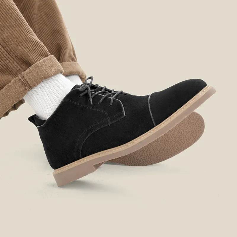 Cabbeen Minimalist Style Fashion Versatile Niche Ankle Boots Men's Black Romantic Confessions-6