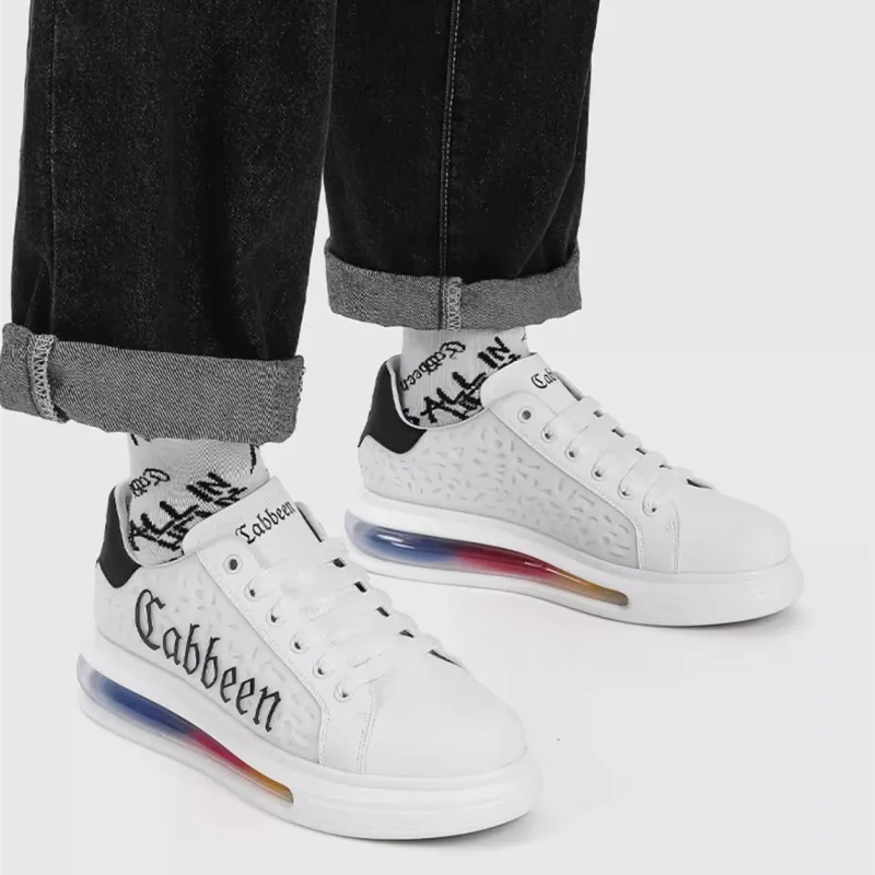 Cabbeen Fashion Slip Resistant, Abrasion Resistant, Lightweight, Breathable Low Top Skateboard Shoes Men's-6