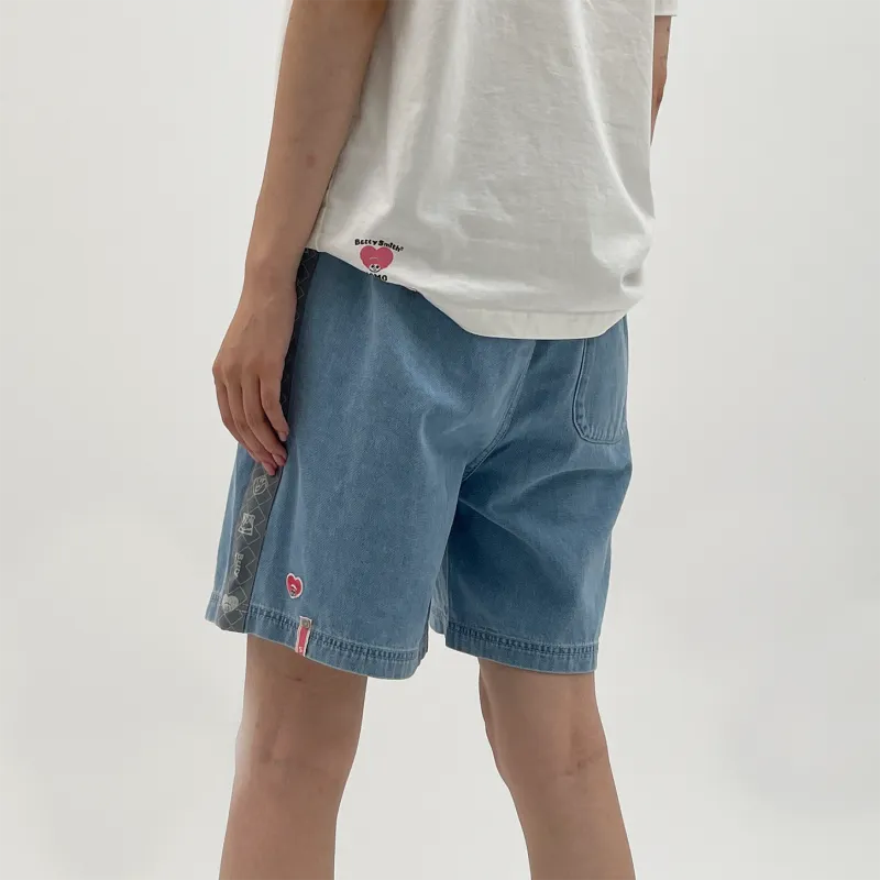 Betty Smith Denim Shorts Unisex Light Blue Denim-7