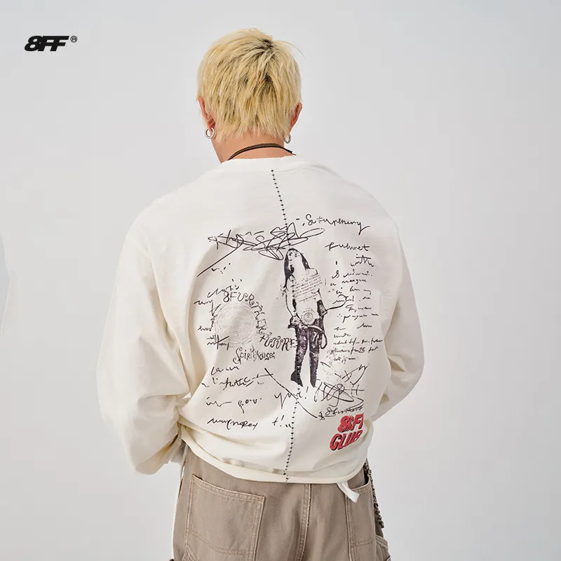 8FF T-Shirt Unisex Light Sand White-1