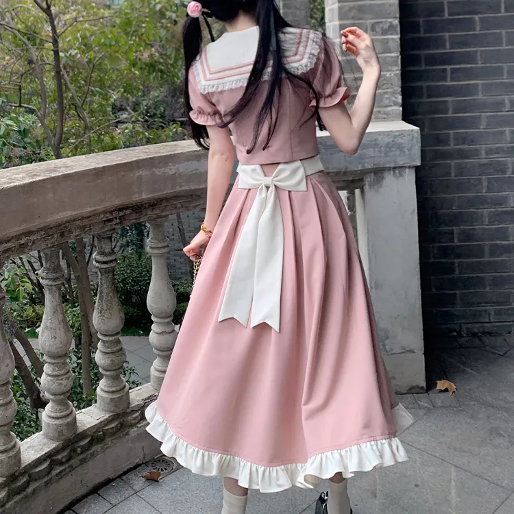 Blovelan Skirt Set Women's Pink-2