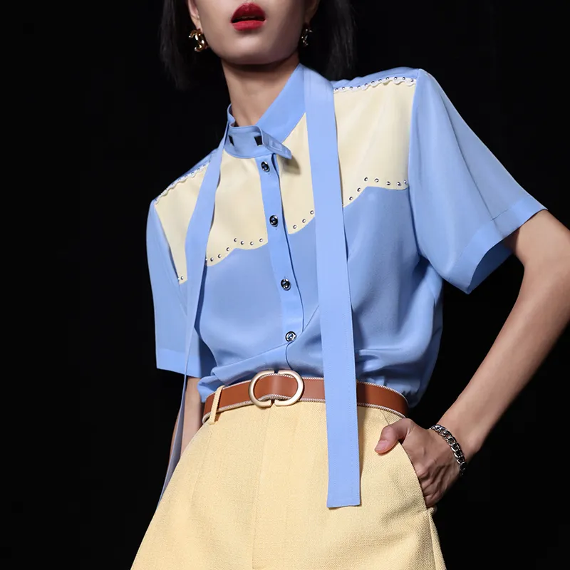 NancyCavally Shirt Women's Light Blue-3